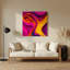 Art abstrait abstrait en métal rose 27-1596356202