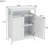 White Bathroom Cabinet With Double Shutters, , Smooth Painting, Large Storage, Simple Assembly Required Standing In White, Shutter Door Design, Painted Ample Storage Space, Process