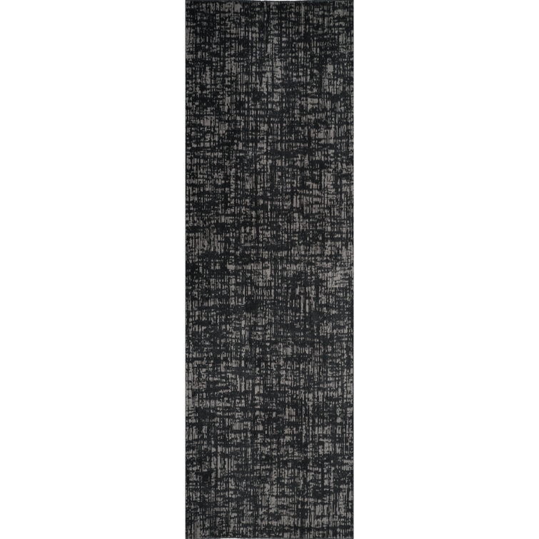 Machine Washable Frances Gray/Black Rug
