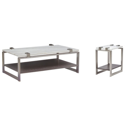 Rectangular Cocktail Table With Accent Table