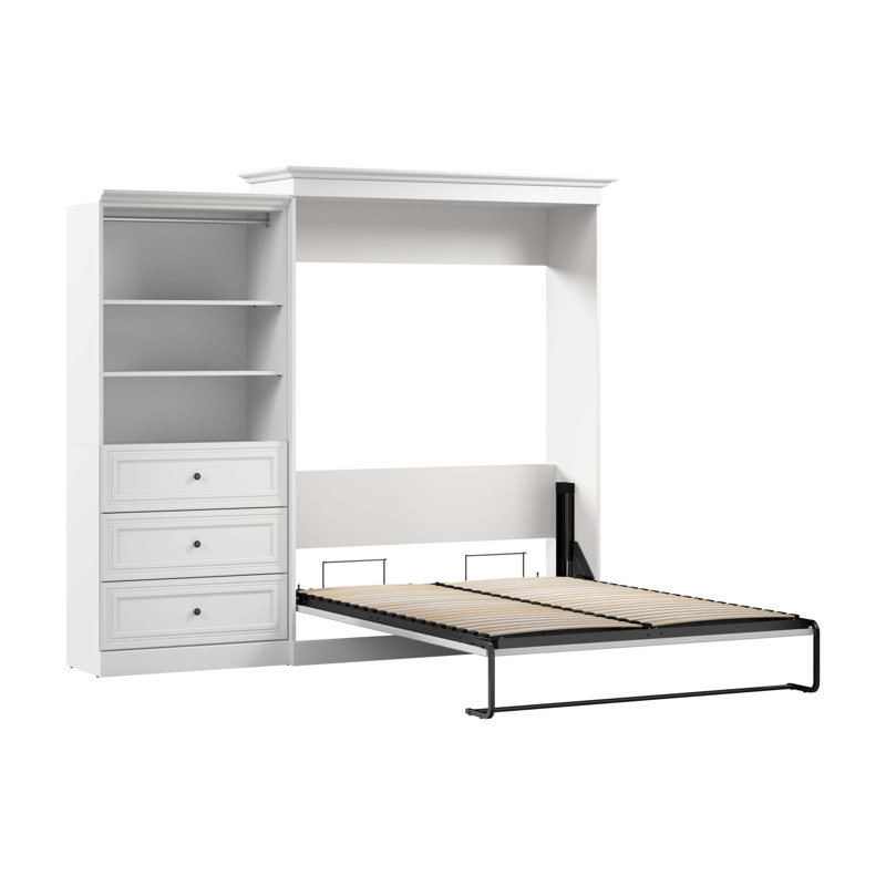 Alvaretta Murphy Bed, White, Queen