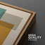 Abstrait, blocs de couleurs vibrantes, sarcelle et jaune, formes abstraites, moderne et chic sur toile, 2 pièces-92285624-92285620