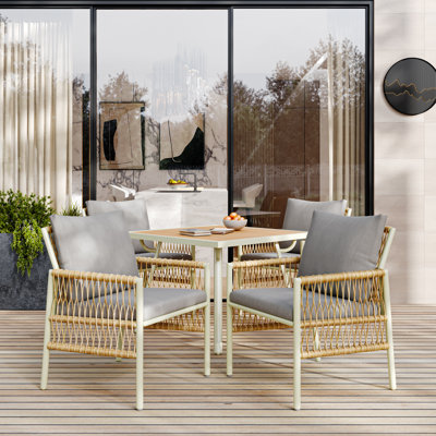 Pyrgos 4 - Person Garden Lounge Set with Cushions