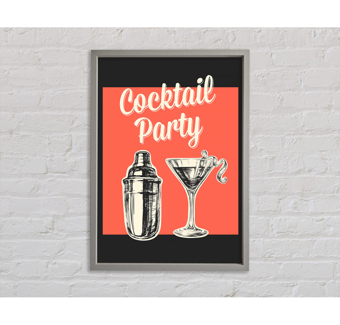 Cocktail Party 1 - Einzelner Bilderrahmen Kunstdrucke auf Leinwand