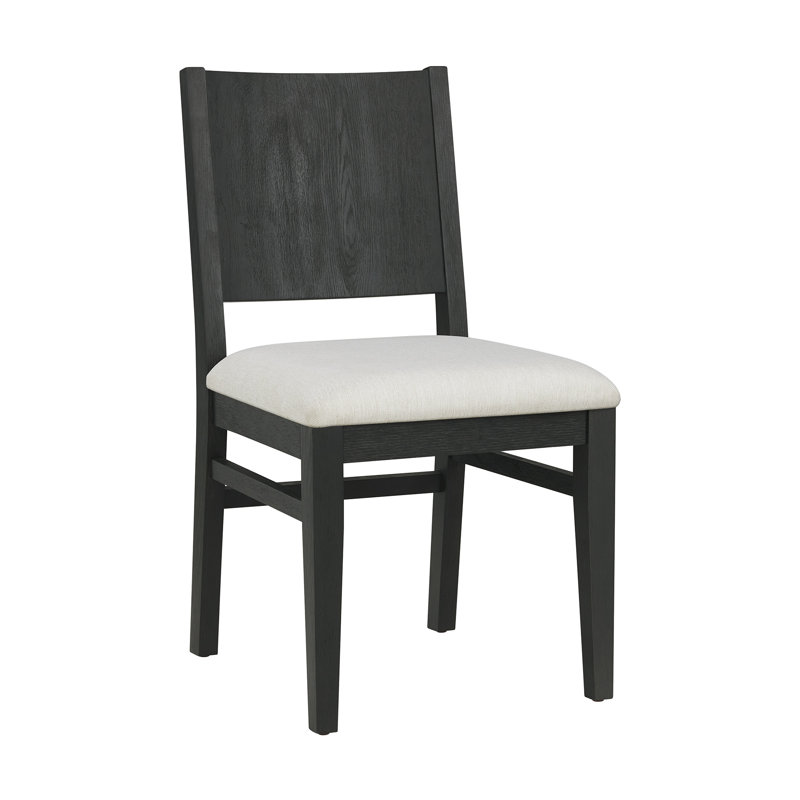 Chaise de salle à manger en chêne avec siège rembourré Prairie (ensemble de 2)