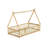 Ames Tent-Shaped Floor Bed with Wooden Frame, Guardrails & Door-1799500093-1799500092