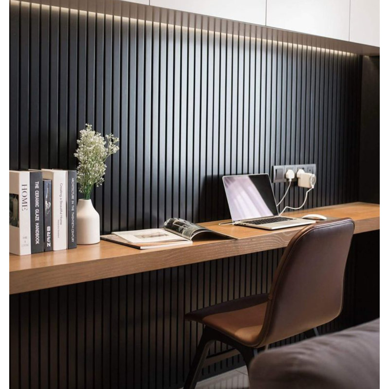 Black Slat Wall Panels, Decorative Wood Panels For Walls, Slatted Wall Paneling For Kitchen And Living Room Décor, Stylish Decor Interior Panel, (uk Made Paneling)