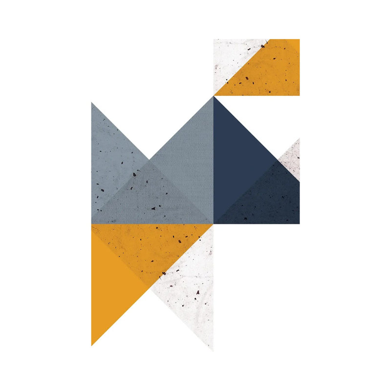 Modern Geometric XIXB - Print on Canvas, Wrapped Canvas, 30.48 cm H x 45.72 cm W