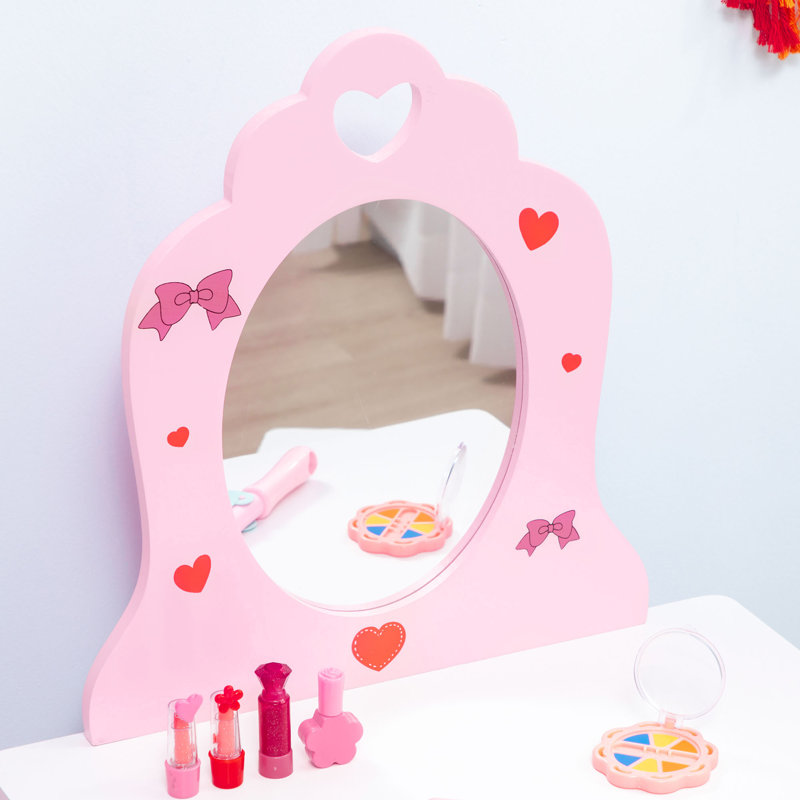 Rikwin Kids Vanity Table with Mirror