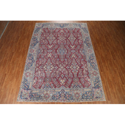 Shontee One-of-a-Kind 9'3" X 12'10" 1940s Wool Area Rug in Red