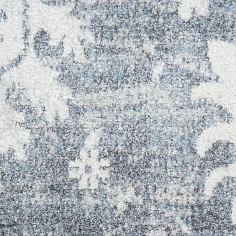 Bungalow Rose Sistrom Machine Washable Denim Vintage Indoor Rug, Runner 2' x 6'