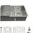 30x19x10" Undermount Double Bowl(60/40) Kitchen Sink - 16 Gauge with Two 10" Deep Basin - Double Bowl Design