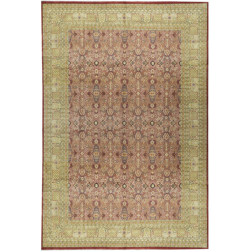 Hand-Knotted High-Quality Brown and Beige Area Rug
