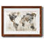 Carte ancienne - Carte du monde vintage, encadrée sous verre acrylique, décoration murale pour bureau et bibliothèque-259527098-259527099