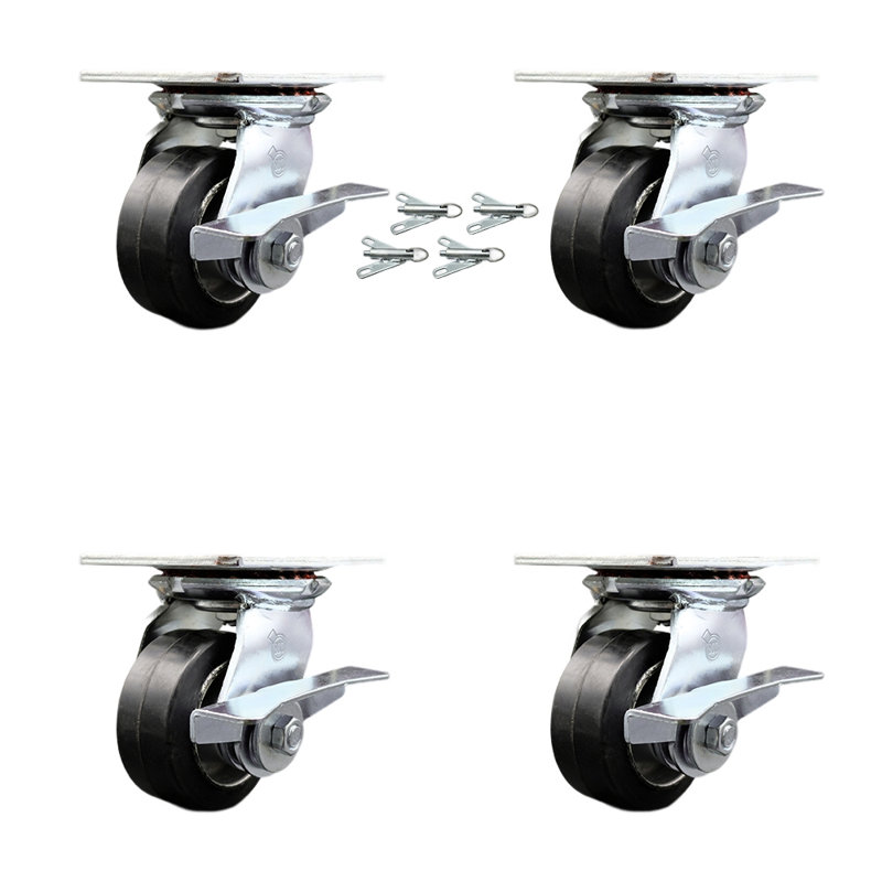 Rubber on Aluminum Caster