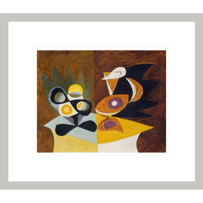 Nature morte: assiette à fruits et pichet (Natue morte: compotier et cruche) par Pablo Picasso - Impression sur toile