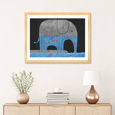 Thirsty Elephant by Terry Fan - Print
