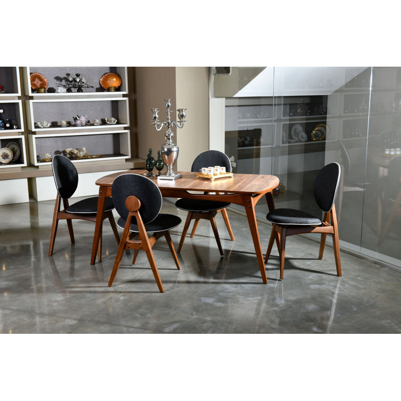Cloud 4 -Person Dining Set, Walnut/Anthracite