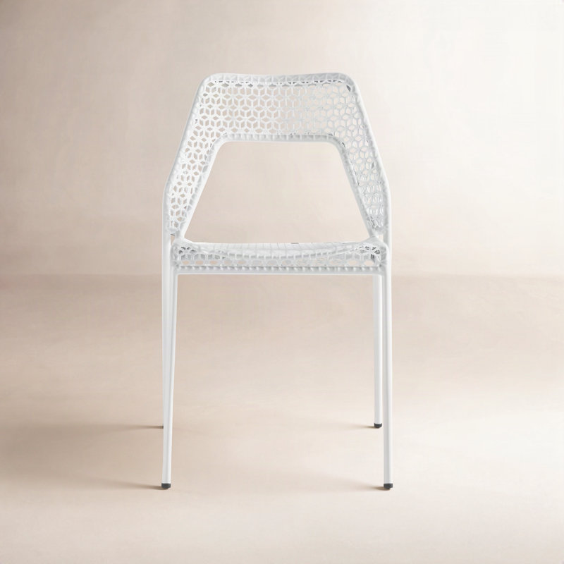 Hot Mesh Outdoor Dining Side Chair, Off White