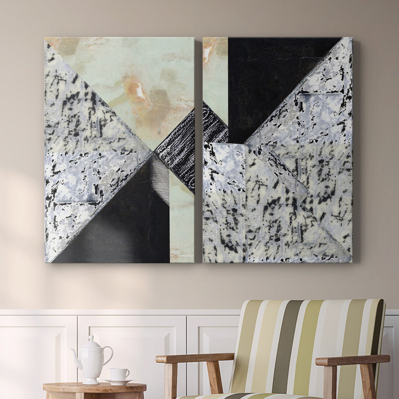 Tiles & Texture Abstract Angles I-Premium Gallery Wrapped Canvas -Ready to Hang, 27" H x 18" W