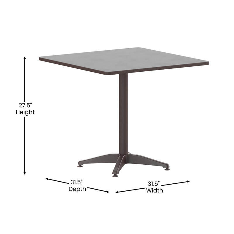 Ensemble de table de salle à manger Amadea, H 27,5 po x l 31,5 po x P 31,5 po, Bronze