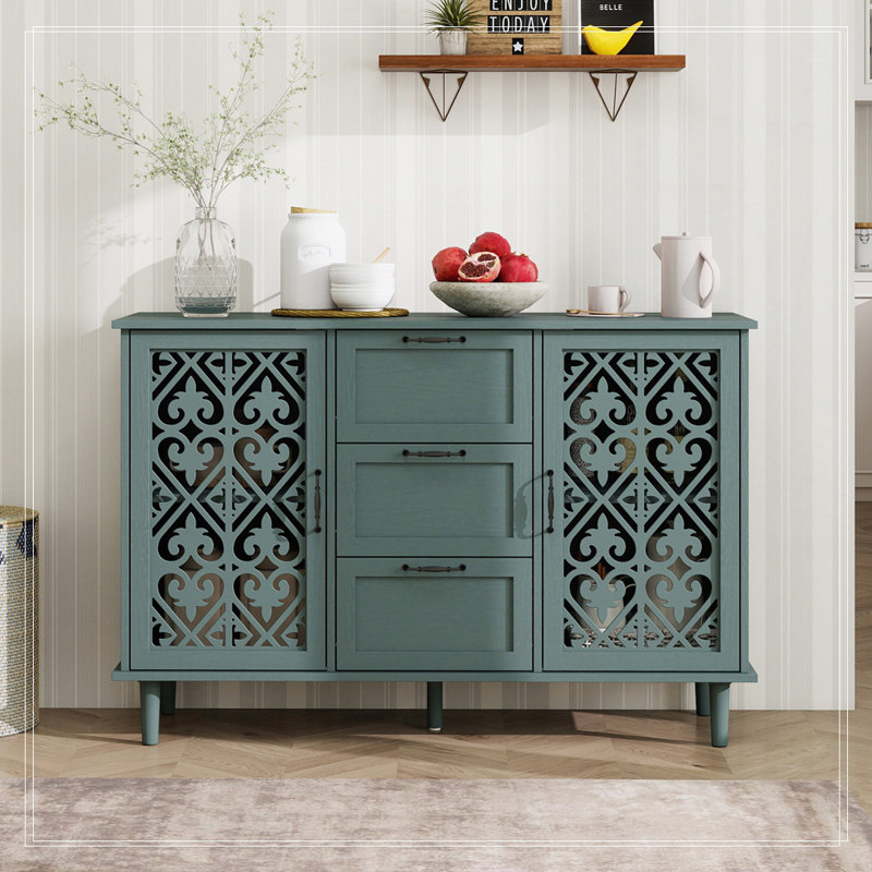 Armoire 2 tiroirs 2 portes, Vert foncé