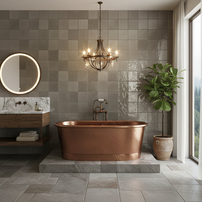 Craft 4 in. x 4 in. Glazed Ceramic Wall Tile (12.8 Sq. Ft. / Case), Ash