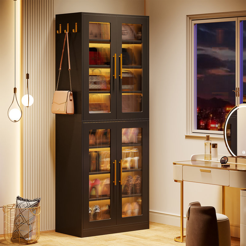 Armoire de rangement pour chaussures Kendricks, Noir