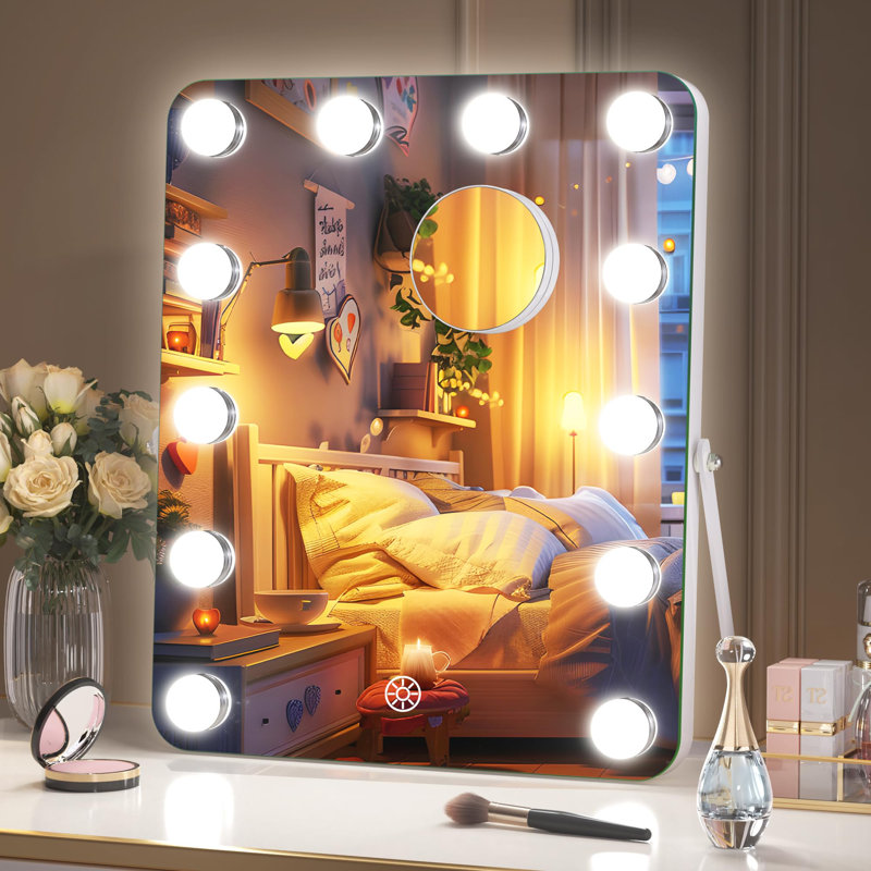1 Metal Rectangle Floor Mirror, 12" x 14"