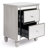 Jahnessa 2 - Drawer Nightstand in Silver