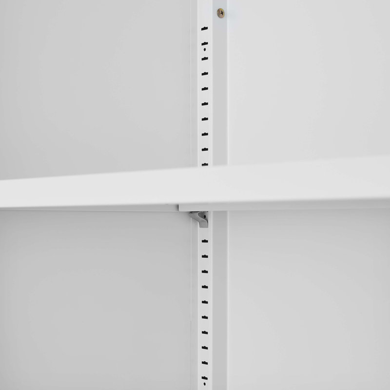 Armoire de rangement moderne avec tablettes réglables, Blanc