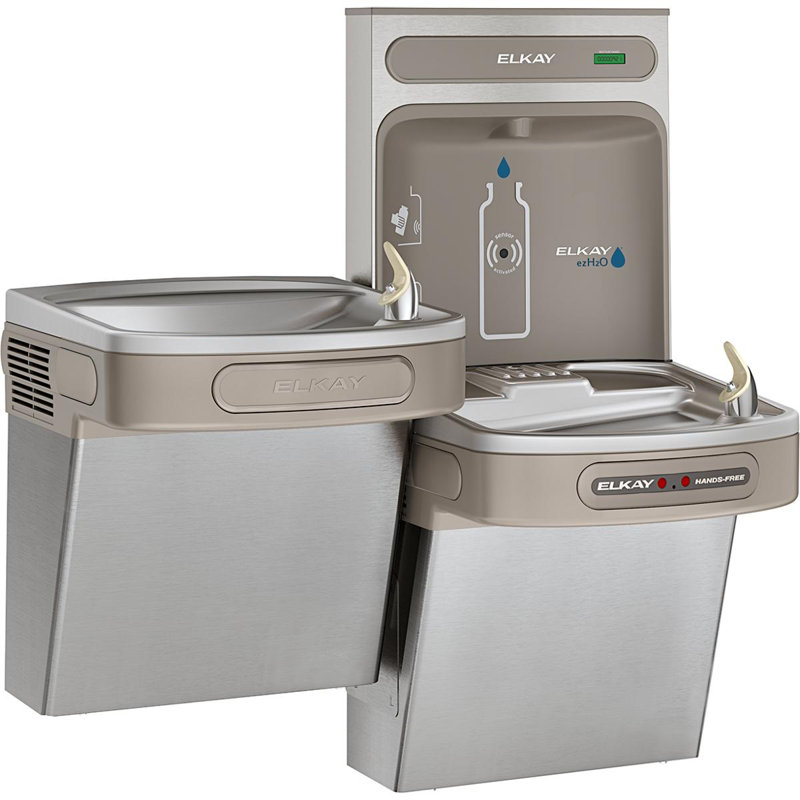 Station de remplissage de bouteilles Elkay EZH2O avec l'activation mains libres du refroidisseur ADA
