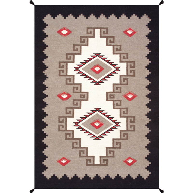 Canvello Reversible Wool Mocha Area Rug- 6'1'' X 9'