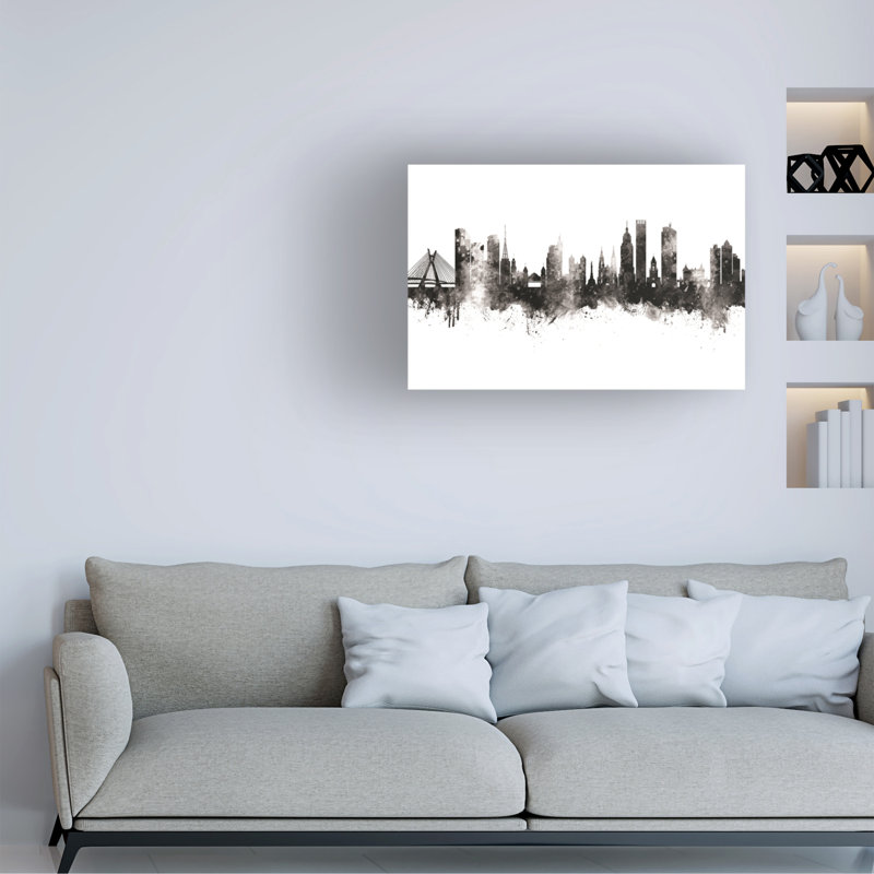 Michael Tompsett, «Rio de Janeiro, Brésil, noir et blanc», art sur toile, H 30 po x l 47 po x P 2 po
