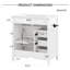 Meubles-lavabos de style champêtre (doivent inclure le meuble et le lavabo) Rangement en MDF blanc