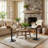 Adjustable Height Bar Stool, Swivel Upholstered Counter Stool with Bentwood, Barstool with Footrest-1430293731