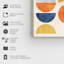 «Abstract Suns Alligned Mid-Century Modern», reproduction d'art sur toile bleue-1685443529