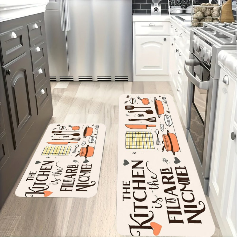 Beige The Kitchen Kitchen Mats 2 Pack Kitchen Dining