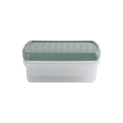 Wham Clip 8.5L Rectangular Plastic Storage Boxes with Secure Clip Lock Lids. L:39 x W:29 x H:10.5cm Clear/Stone/Slate Grey