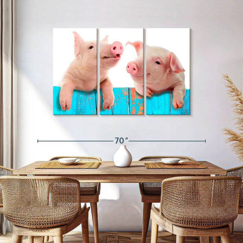 Fence Pigs, 24" H x 38" W
