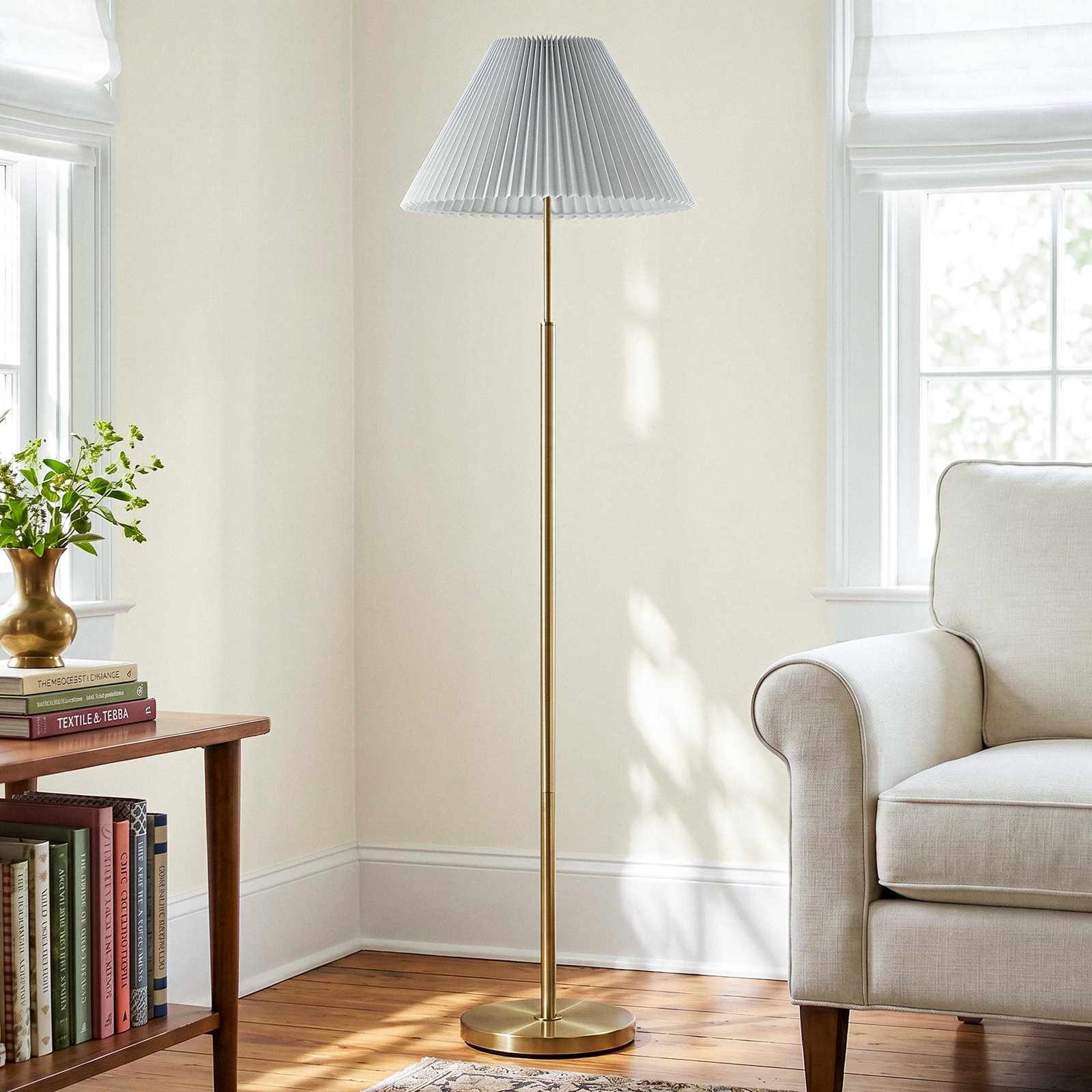 Otto 60.75'' Floor Lamp, Antique Brass