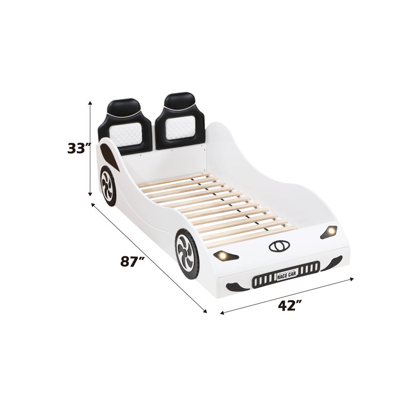 Lit pour voiture amusant et élégant équipé de DEL pour enfants, fabriqué avec des matériaux de qualité pour le confort et la durabilité