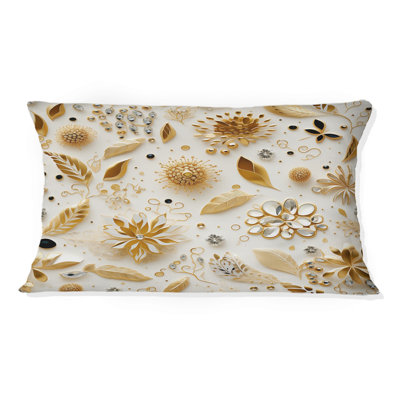 Motif de marbre blanc et doré glamour - Abstrait corail multicolore abstrait - Coussin décoratif