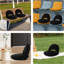  Chaise de plancher réglable avec support de dossier Chaise de méditation pliable Siège de gradin portable Siège de gradin récréatif Polyvalent lecture de plage, noir