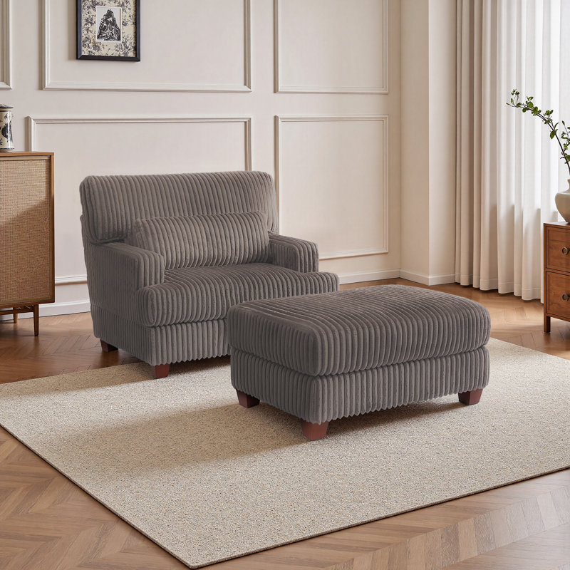 Ermia 92Cm Wide Armchair, Dark Camel Faux Fur