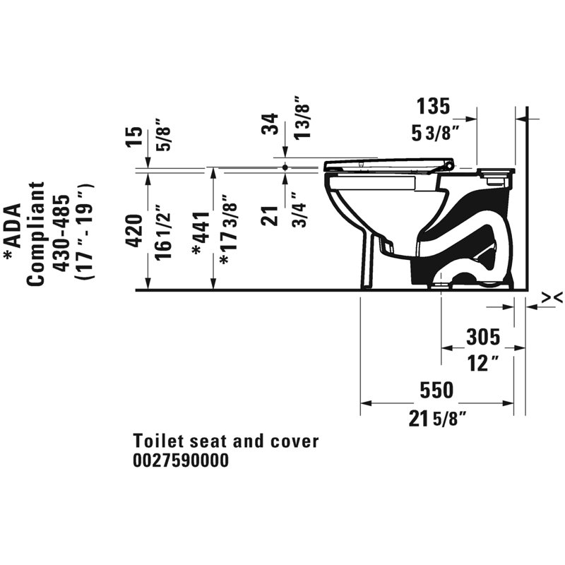 Cuvette de toilette blanche Duravit No.1 PRO pour deux pièces