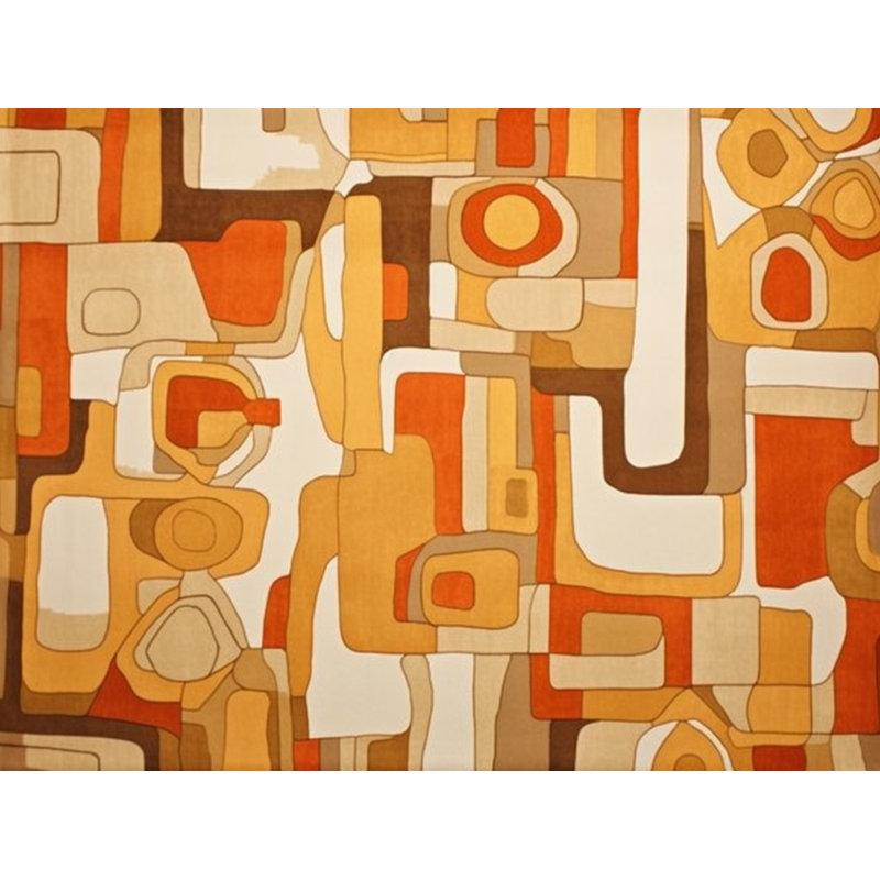 Rideau de douche abstrait YUILLE, H 73 po x l 70 po