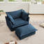 Fauteuil rembourré avec housse et repose-pieds-1471635989