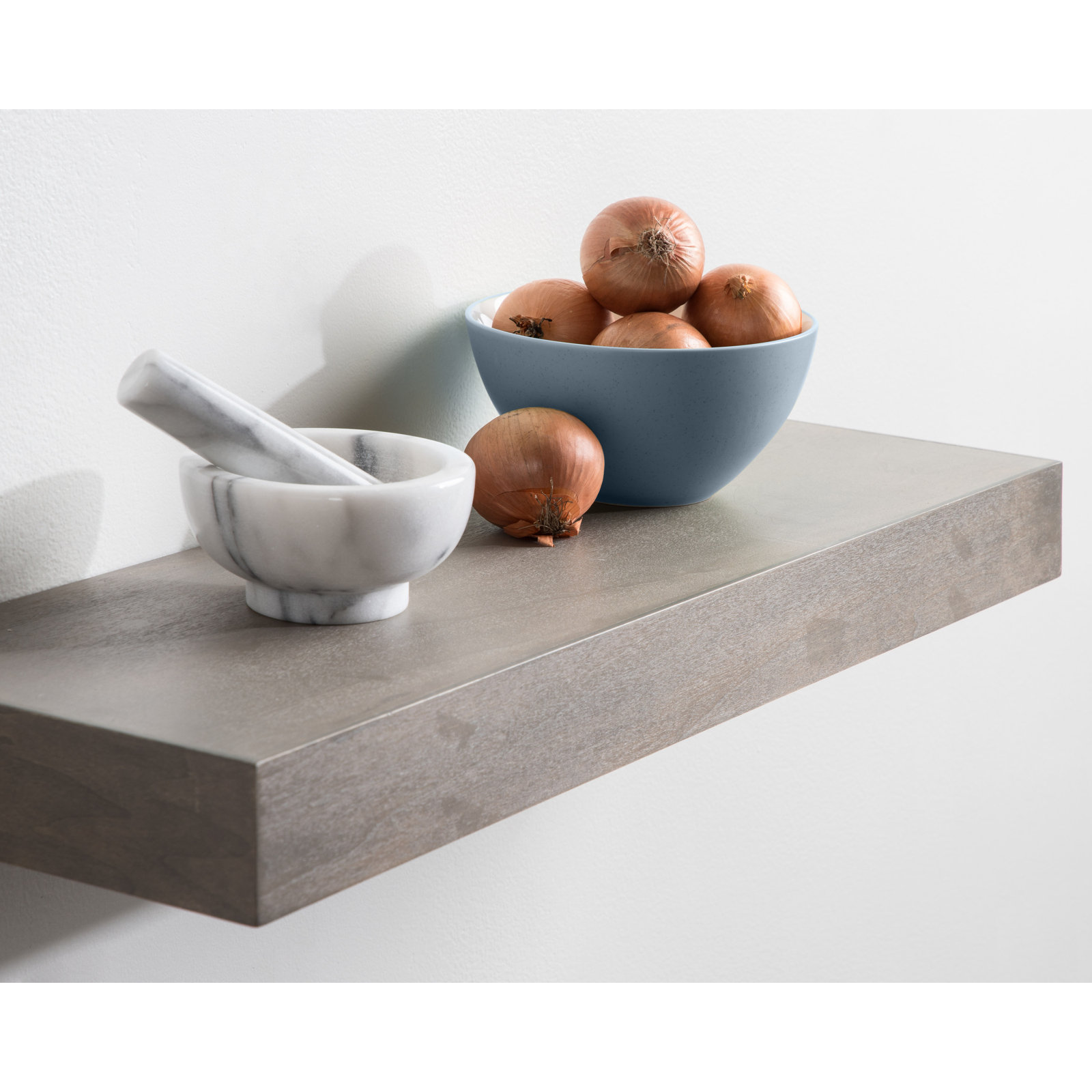 Jeremiah 2 Piece Picture Ledge Wall Shelf, Rustic Brown, 2.3" H x 24" W x 8" D