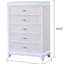 Commode moderne blanc laiteux